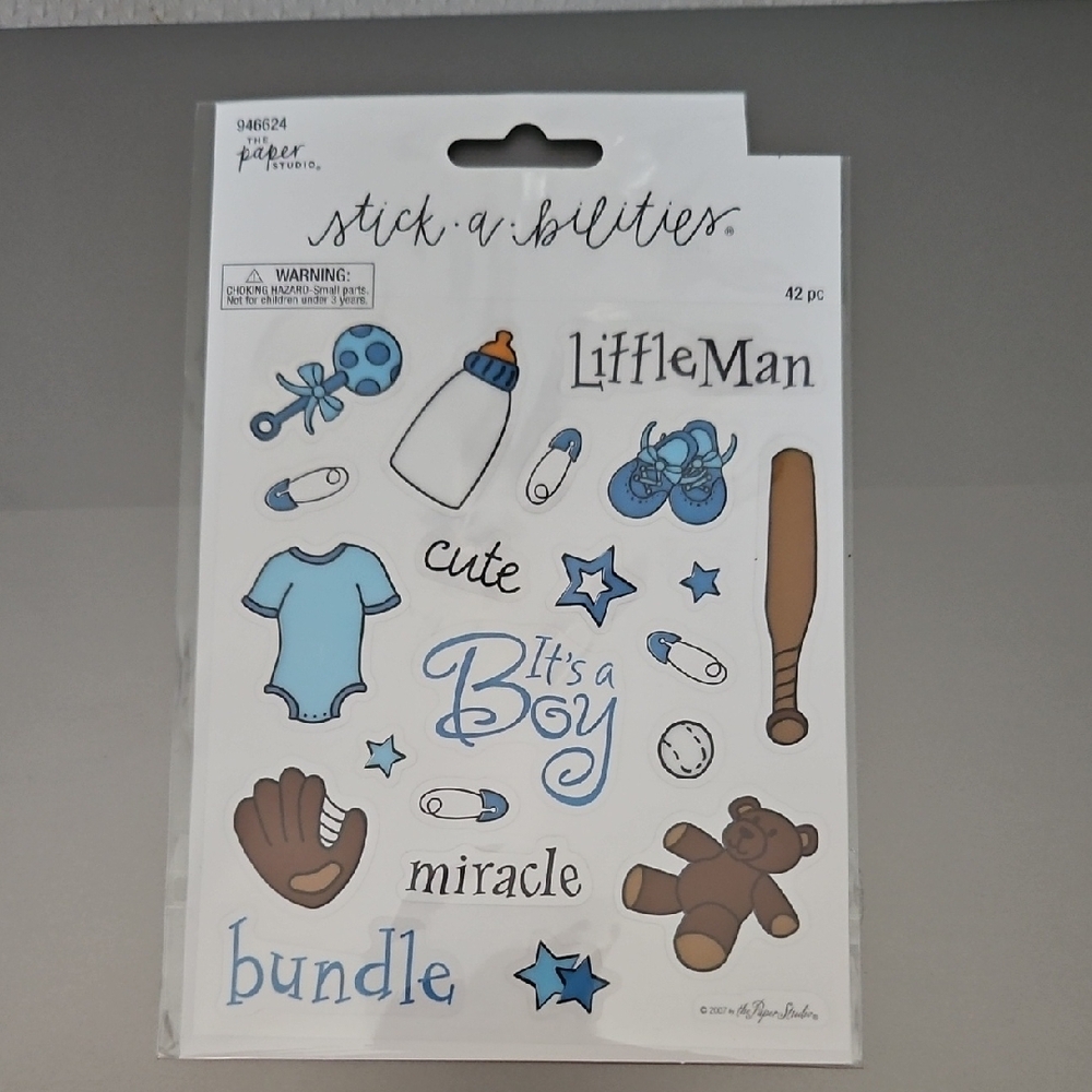 Baby Boy Themed Stickers (42 And 32 Count)